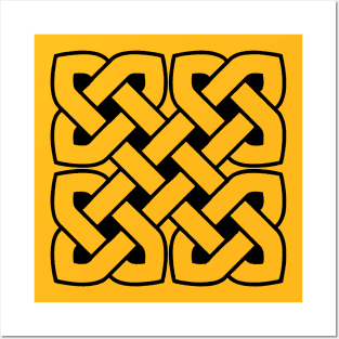 Celtic Interwoven Endless Knot Geometric Pattern 3 Posters and Art